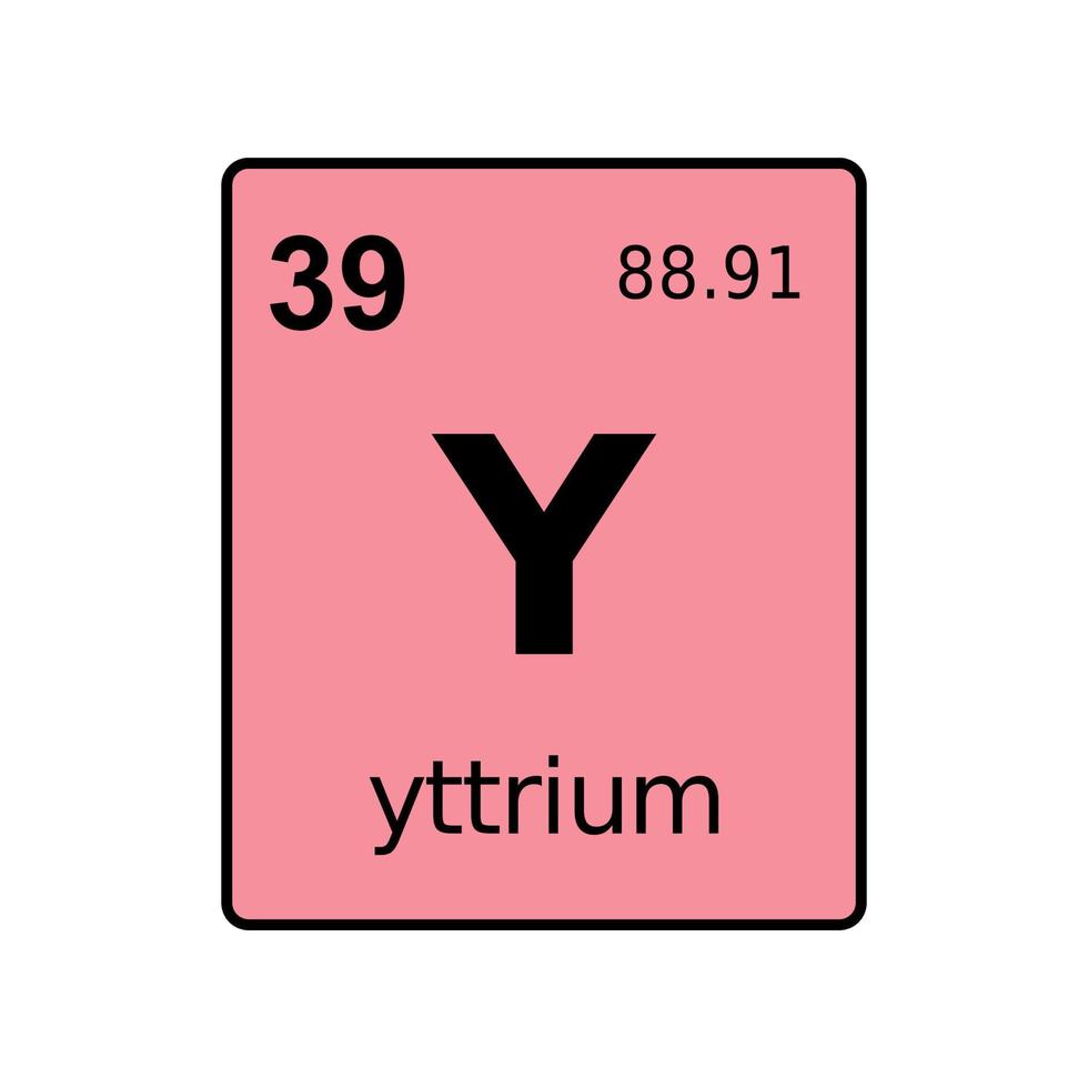 chemical element of periodic table. vector