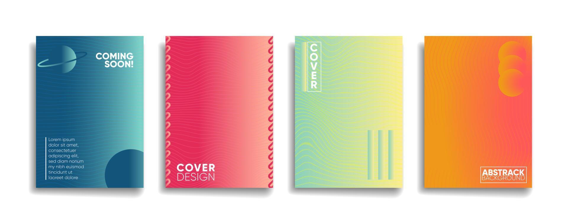 modern bright gradient color abstract line pattern background cover design vector