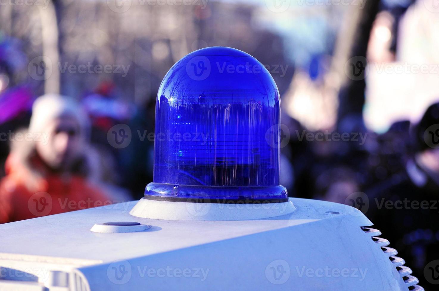 Coloured led strobe rotating police car light photo