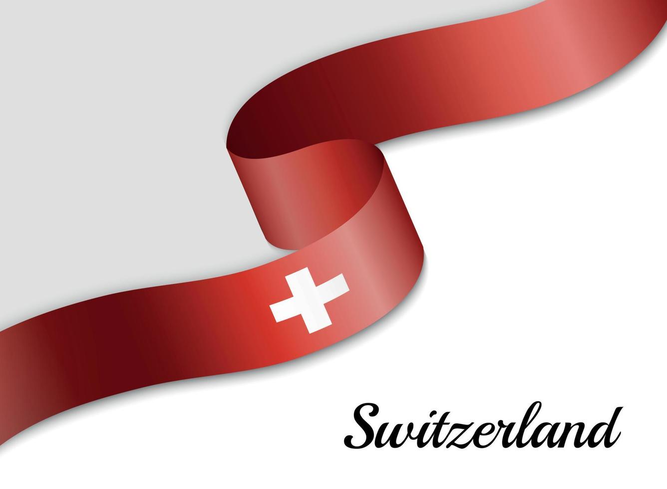 waving ribbon flag vector