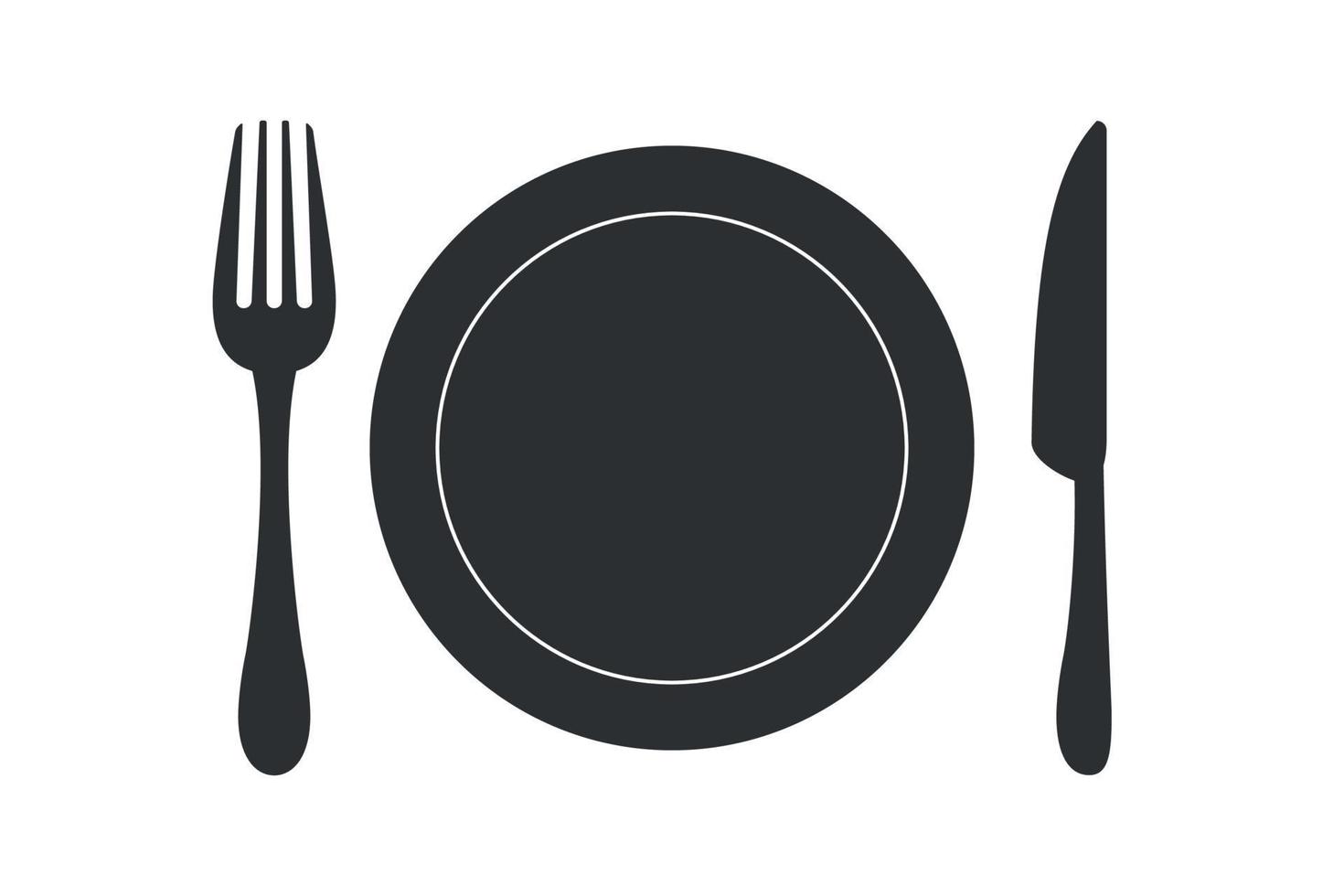 Knife, fork and spoon icon vector