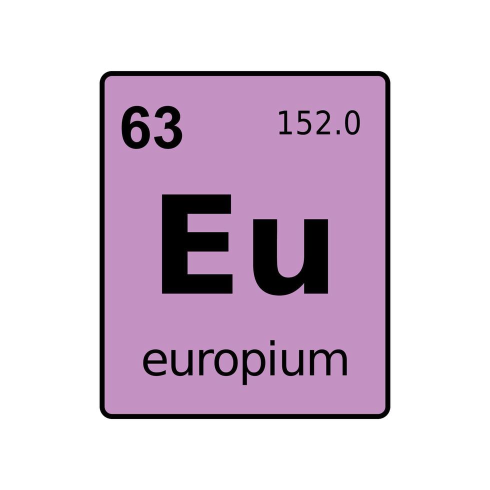 chemical element of periodic table. vector