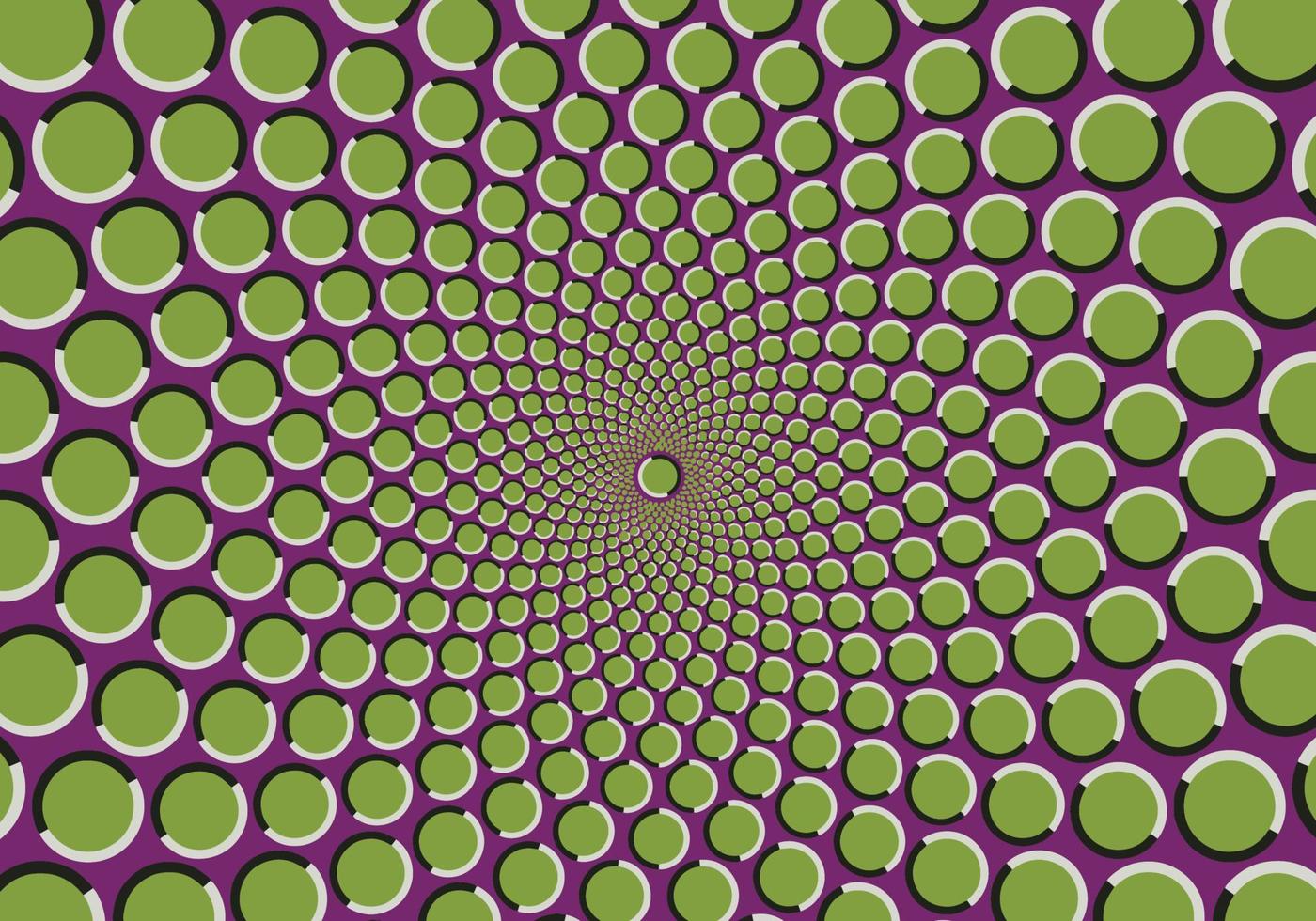 Anomalous rotation motion illusion . Vector illustration