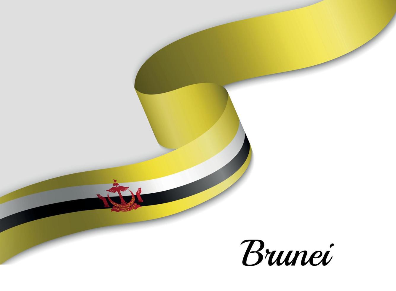 waving ribbon flag vector