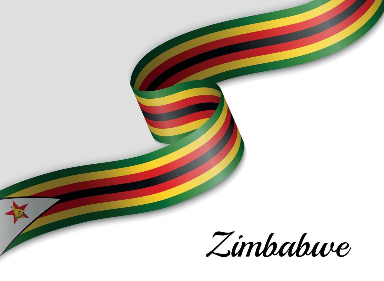 waving ribbon flag vector