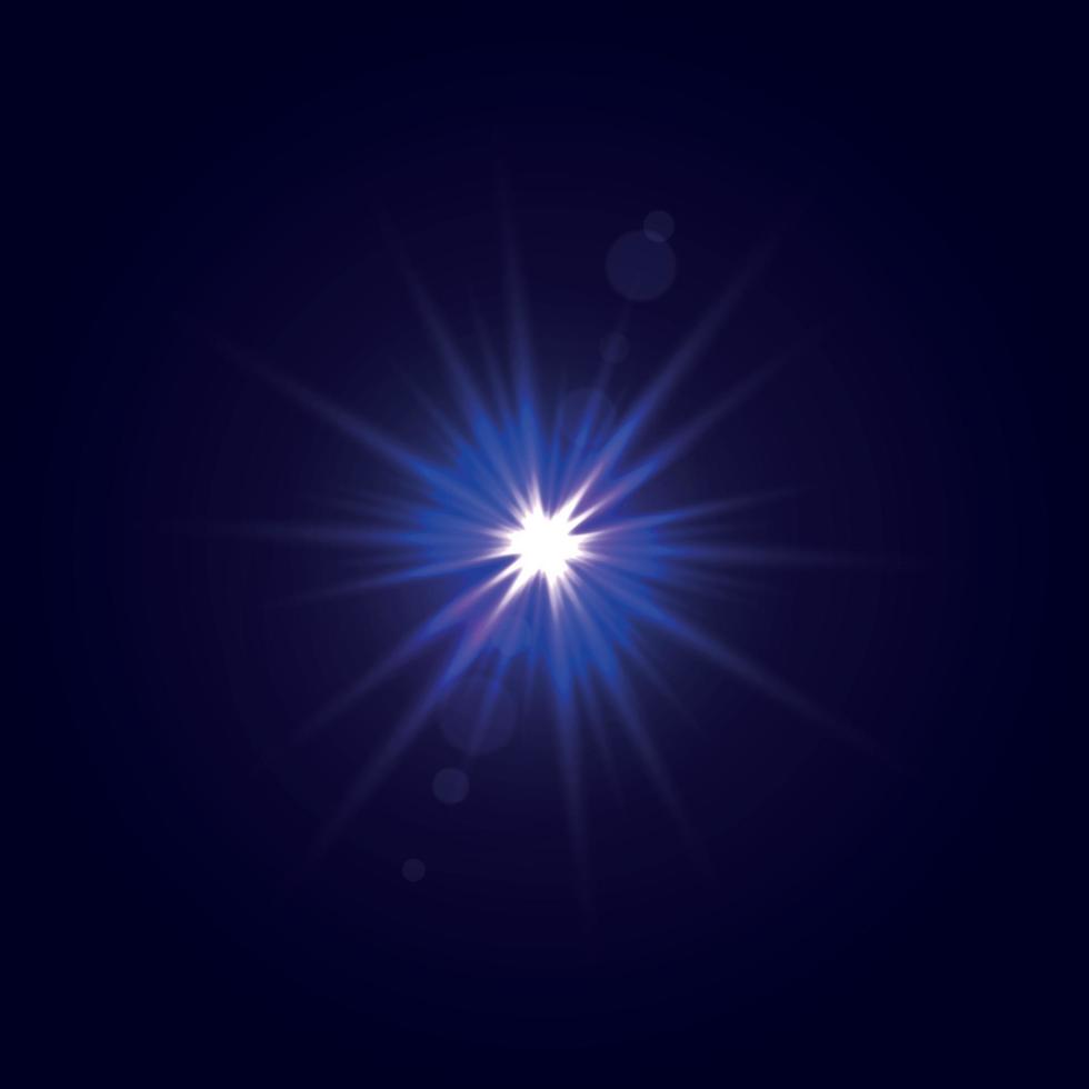Sun light with lens flare effecT vector