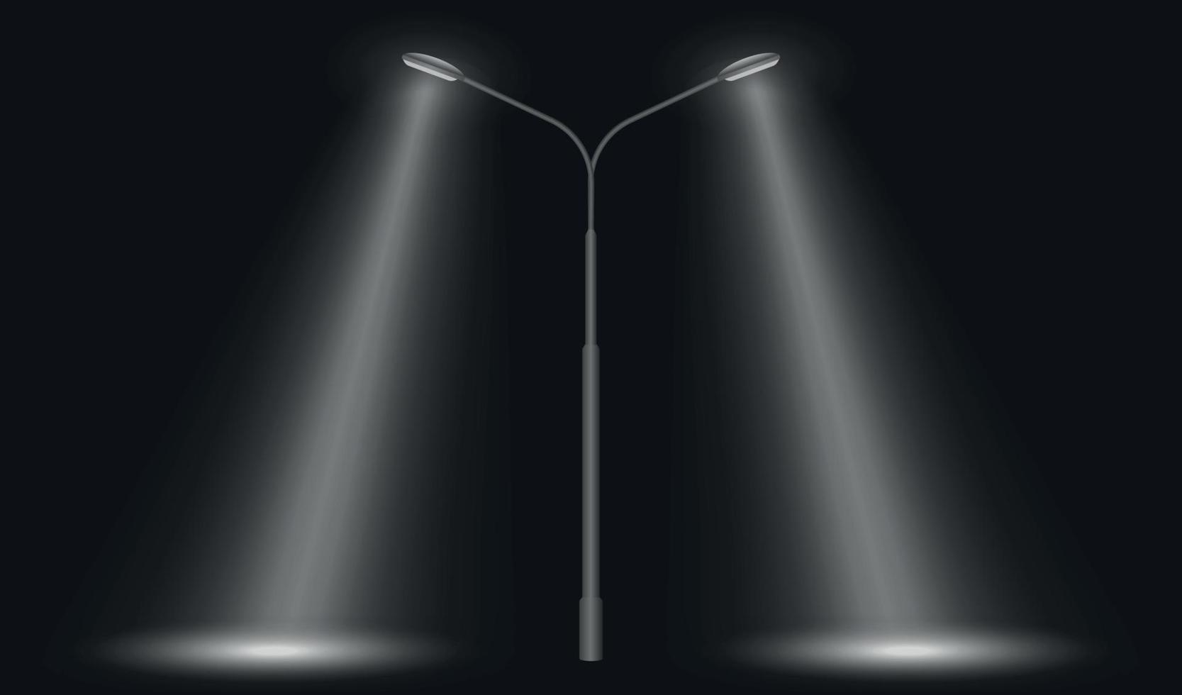 street row led lights . Vector illustration