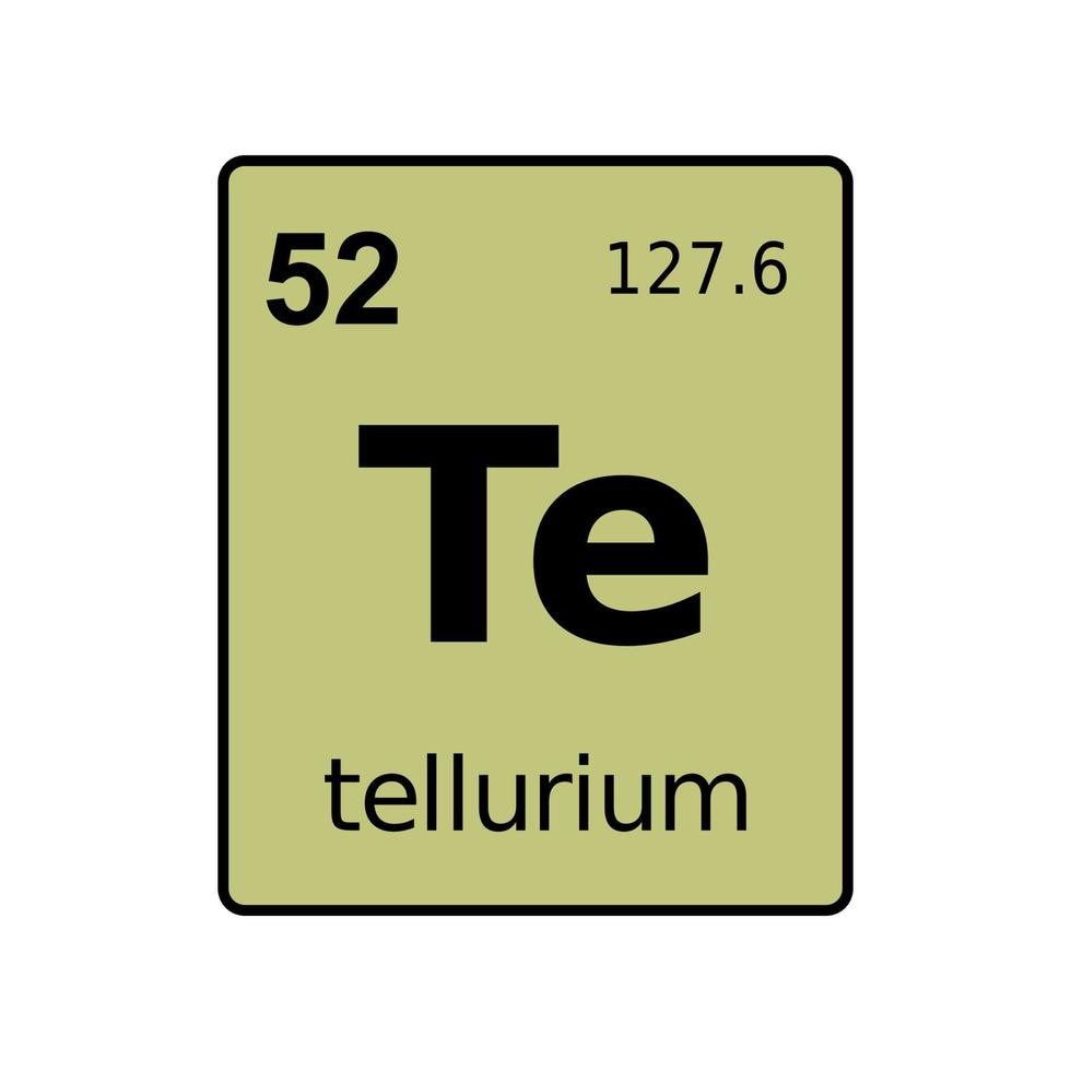 chemical element of periodic table. vector