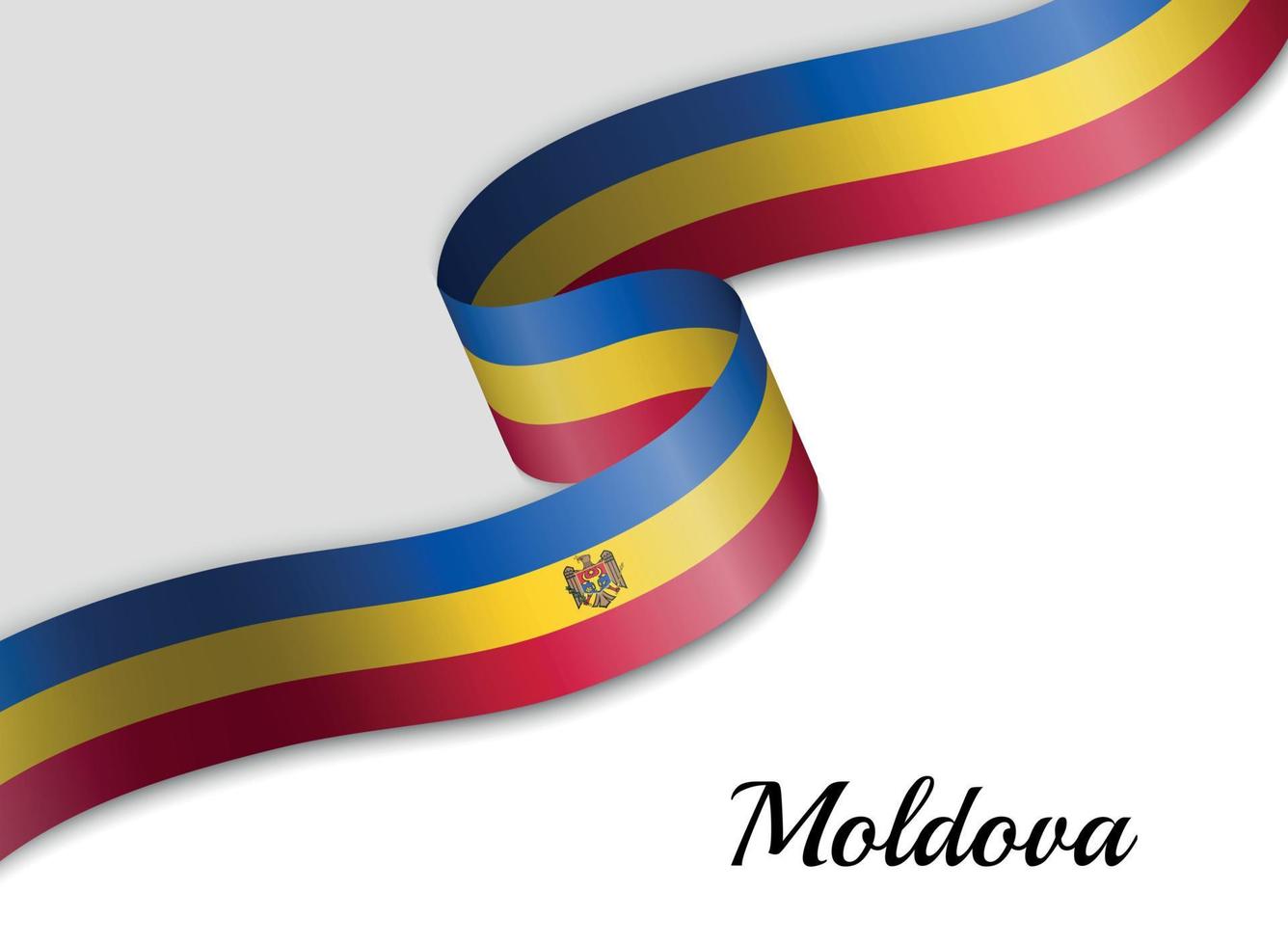 waving ribbon flag vector