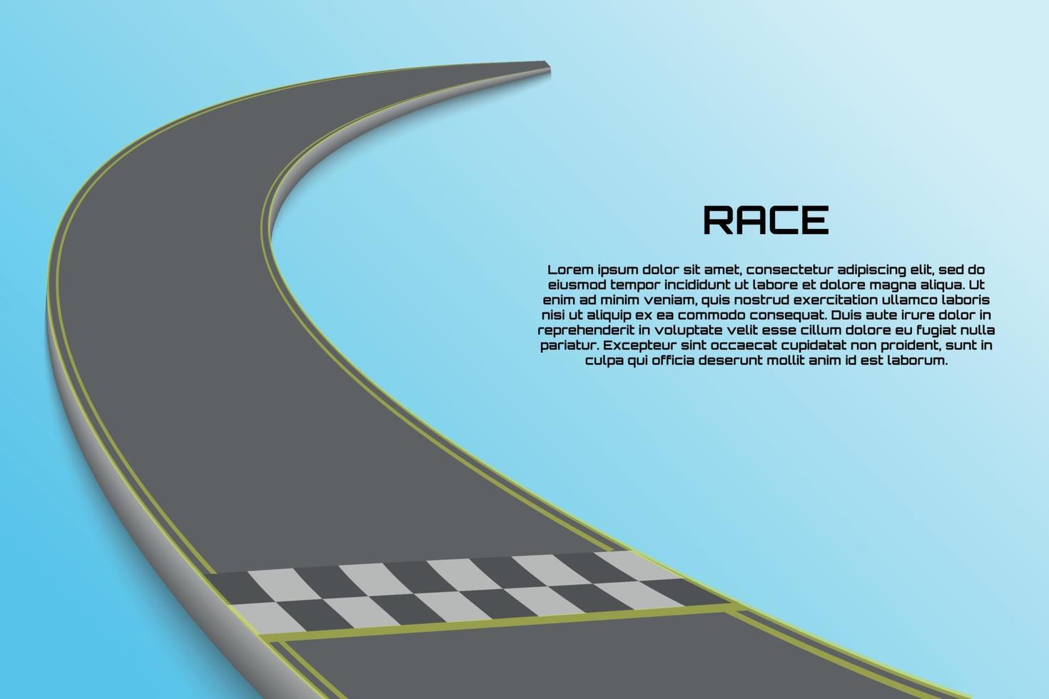 Winnding Curve Road Isolated vector