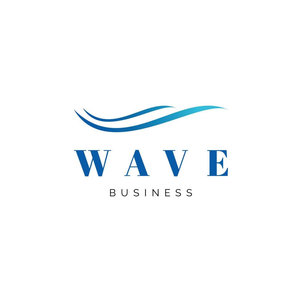 Sea wave icon logo design inspiration vector