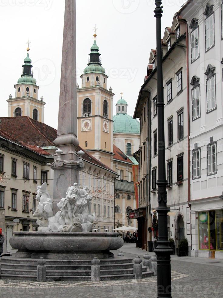 vista de la ciudad de ljubljana en eslovenia foto