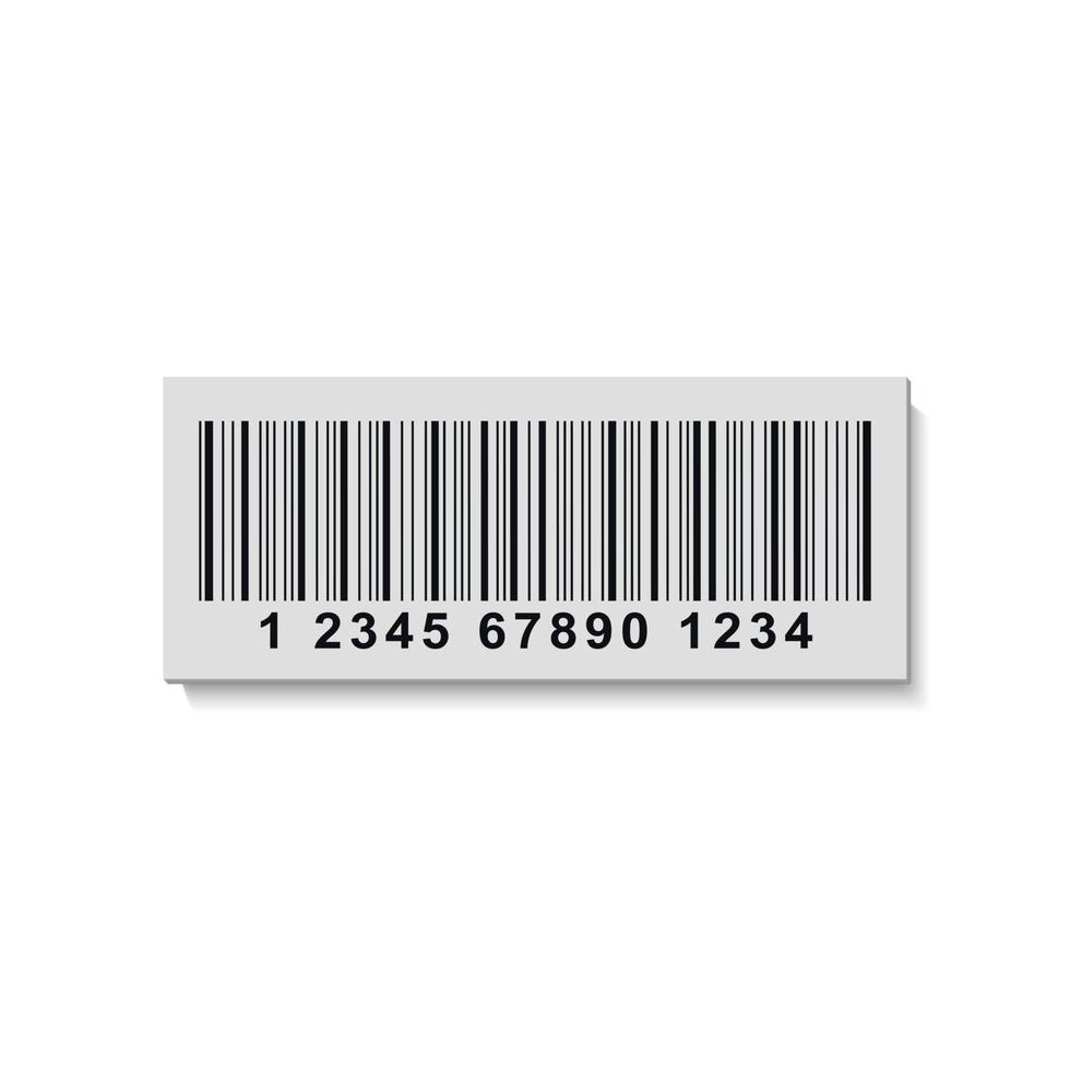 Barcode label sticker . Vector illustration