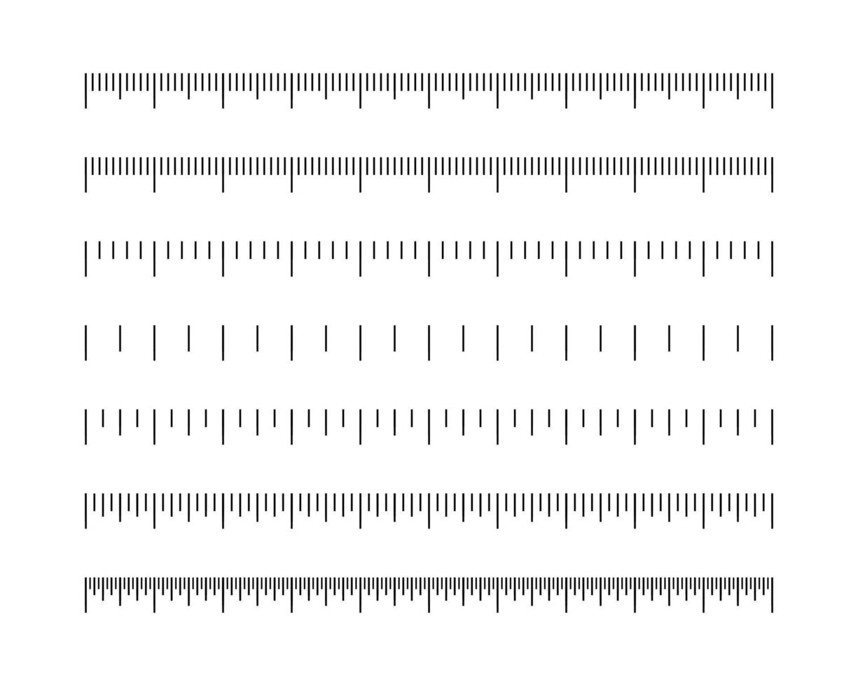 Set of ruler inches and cm scale vector