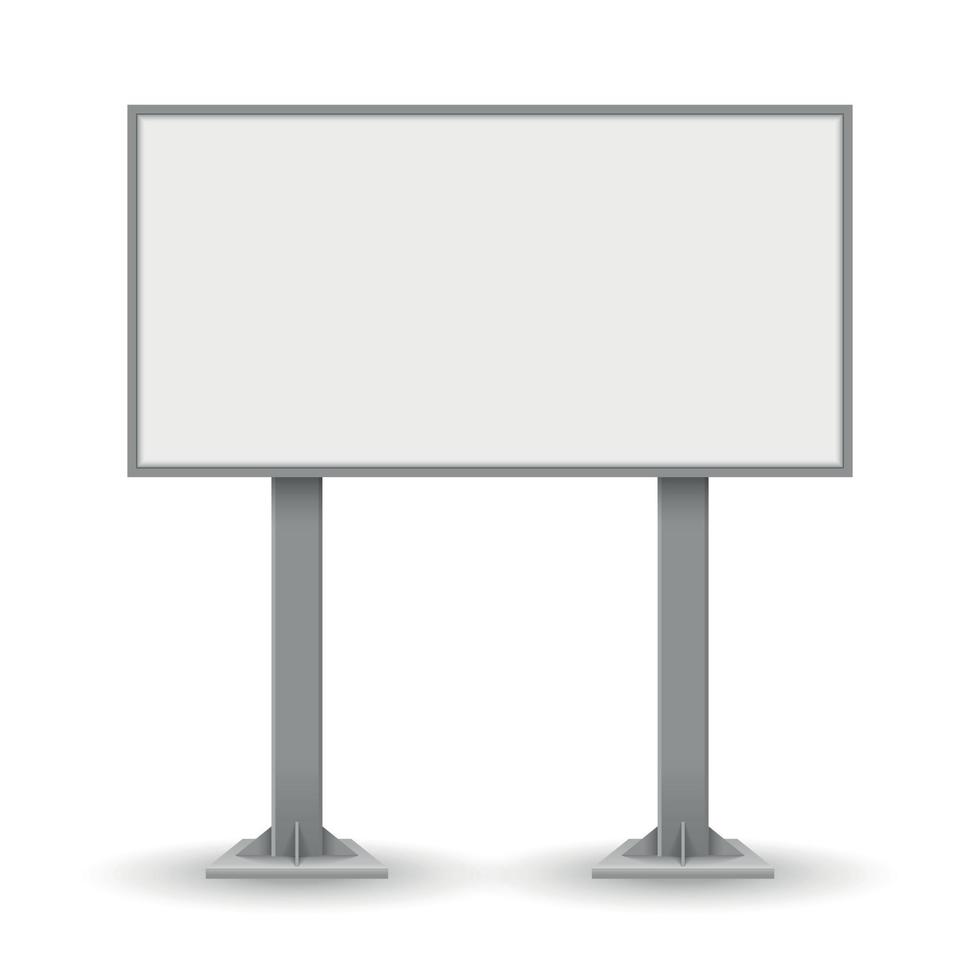 Blank outdoor billboard isolated vector