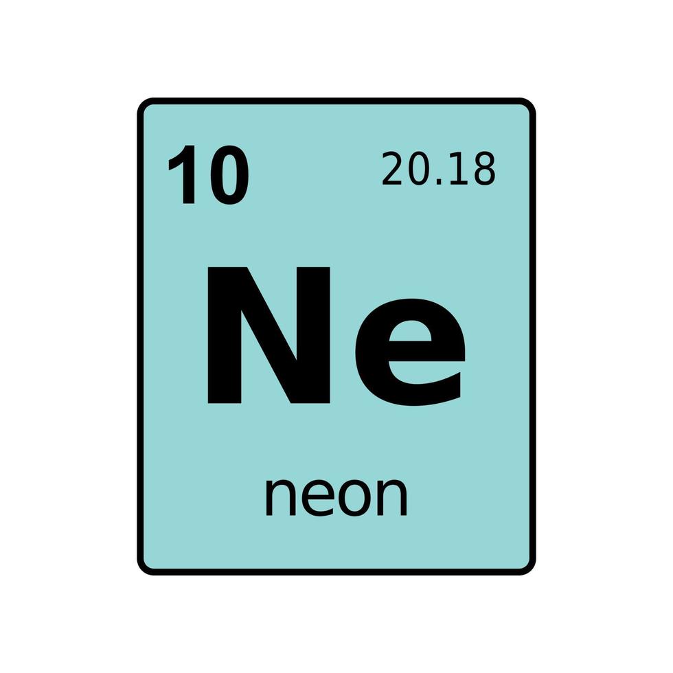 chemical element of periodic table. vector