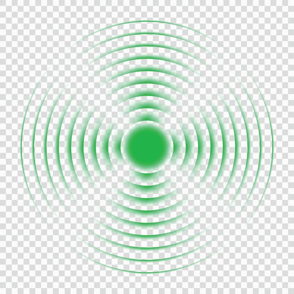 Sonar search sound wave icon. vector