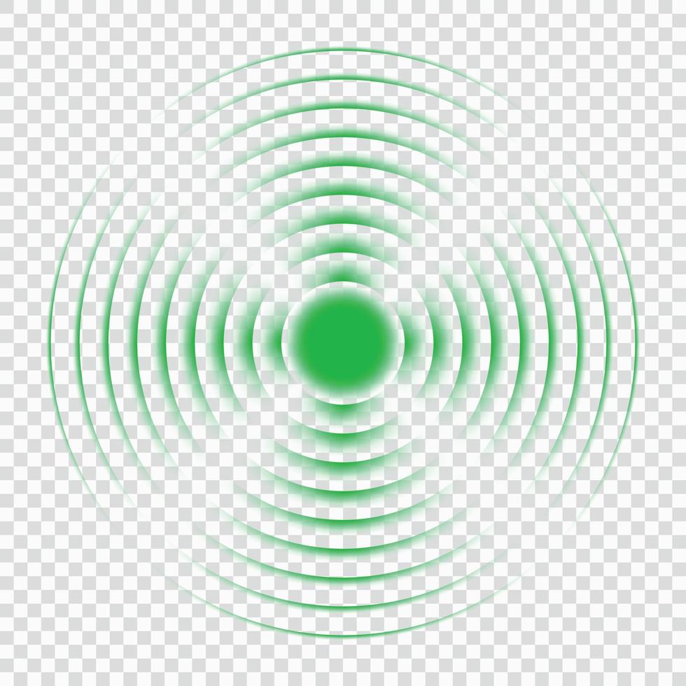 icono de onda de sonido de búsqueda de sonda. vector