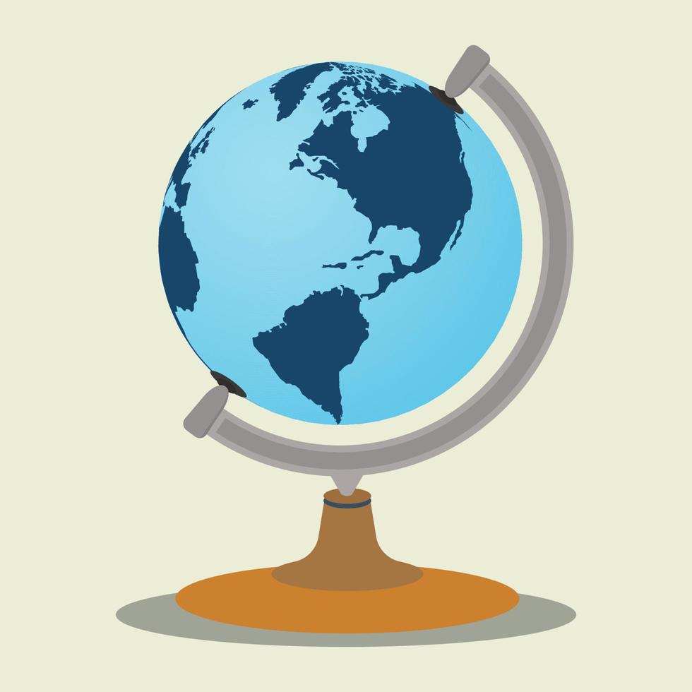 School globe vector illustration. Education concept