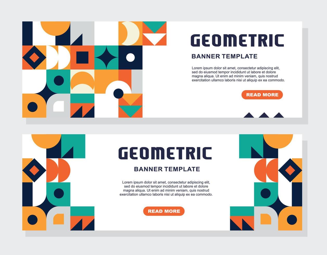 Illustration vector graphic of colorful square geometric template good for banner design