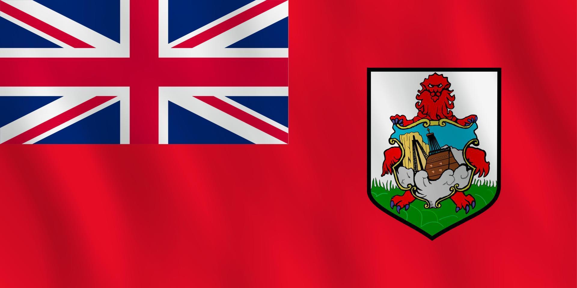 Bermuda flag with waving effect, official proportion. vector