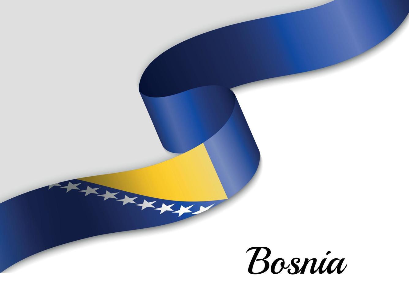 waving ribbon flag vector