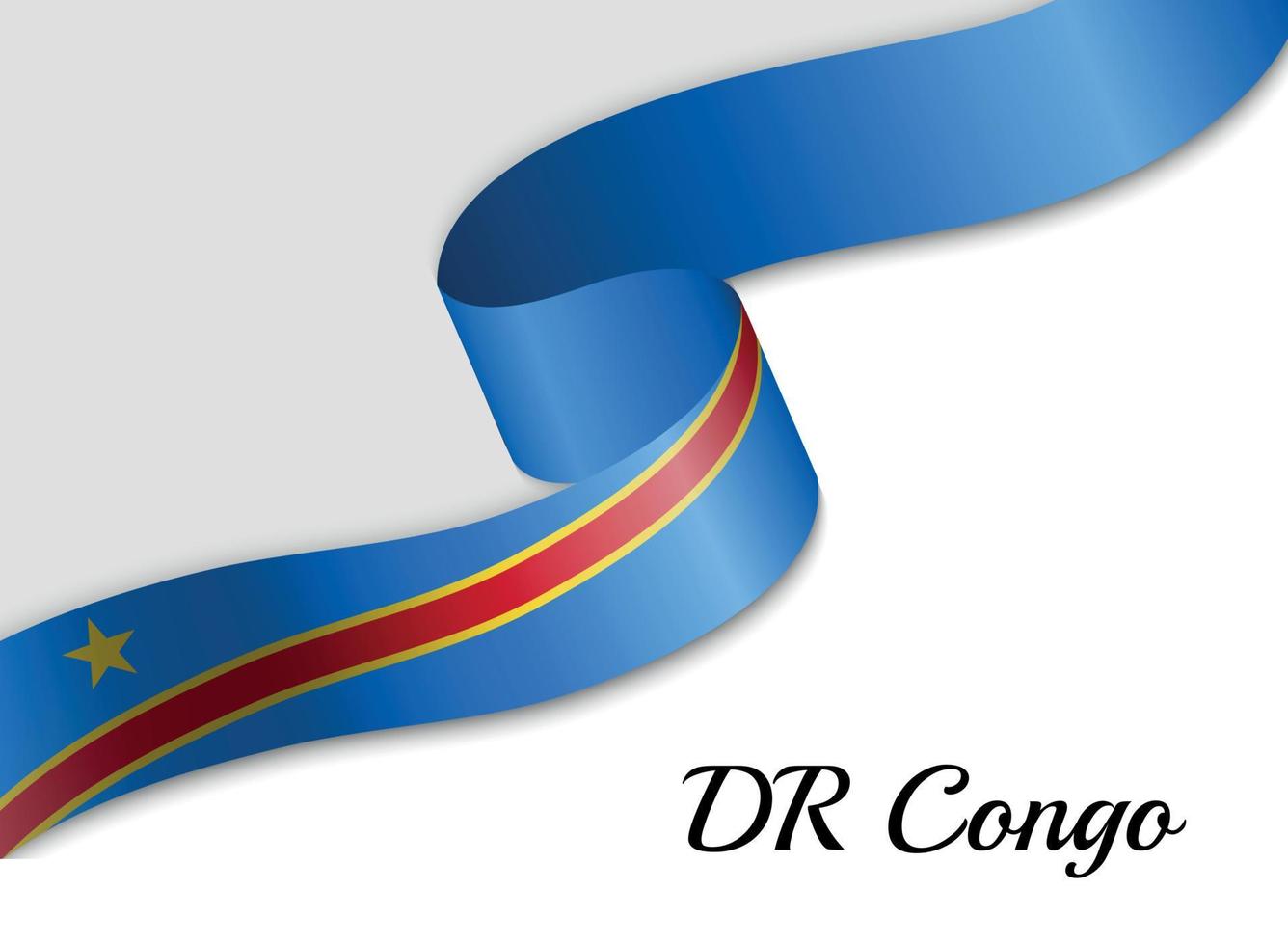 waving ribbon flag vector