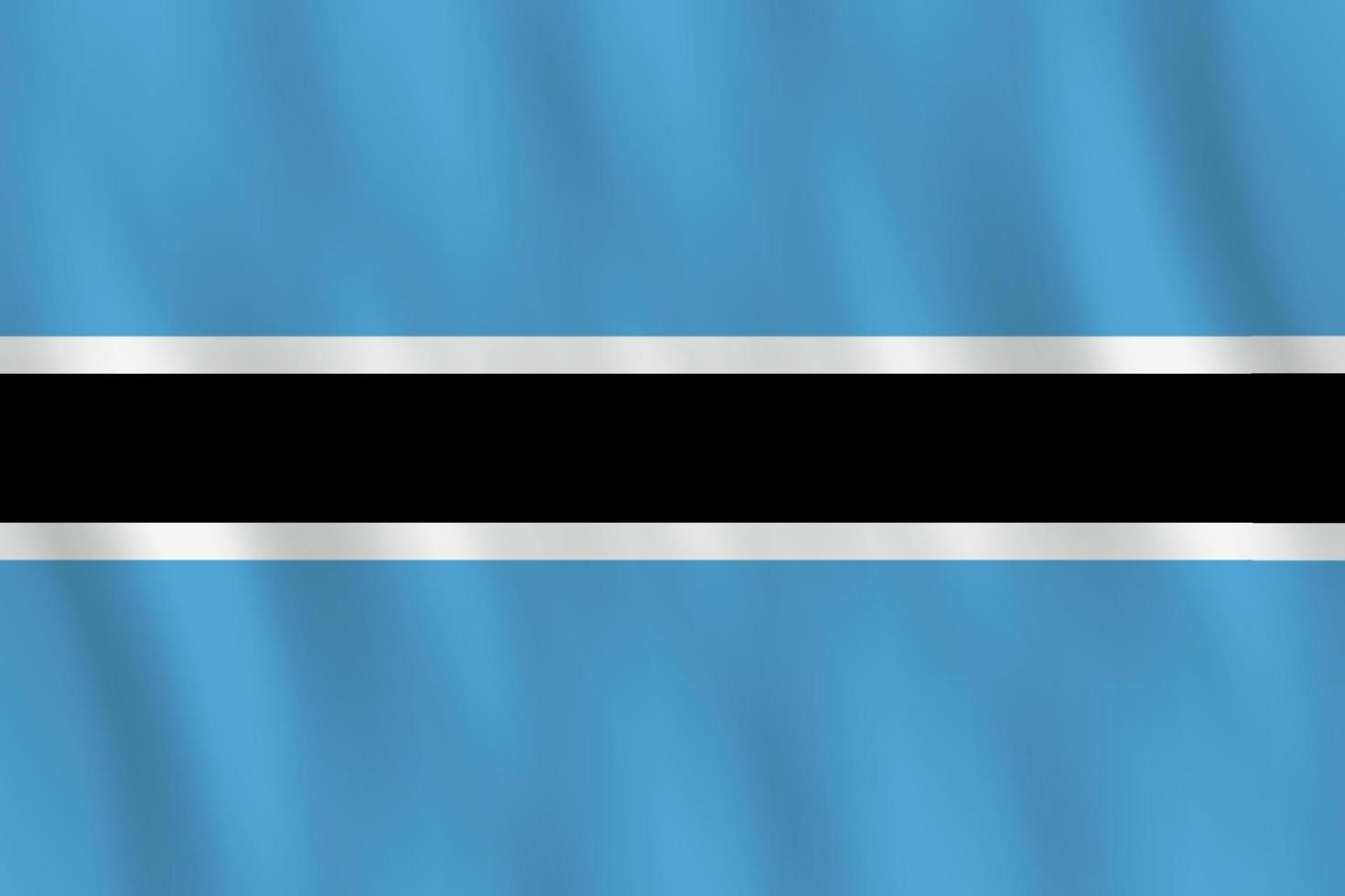 Botswana flag with waving effect, official proportion. vector