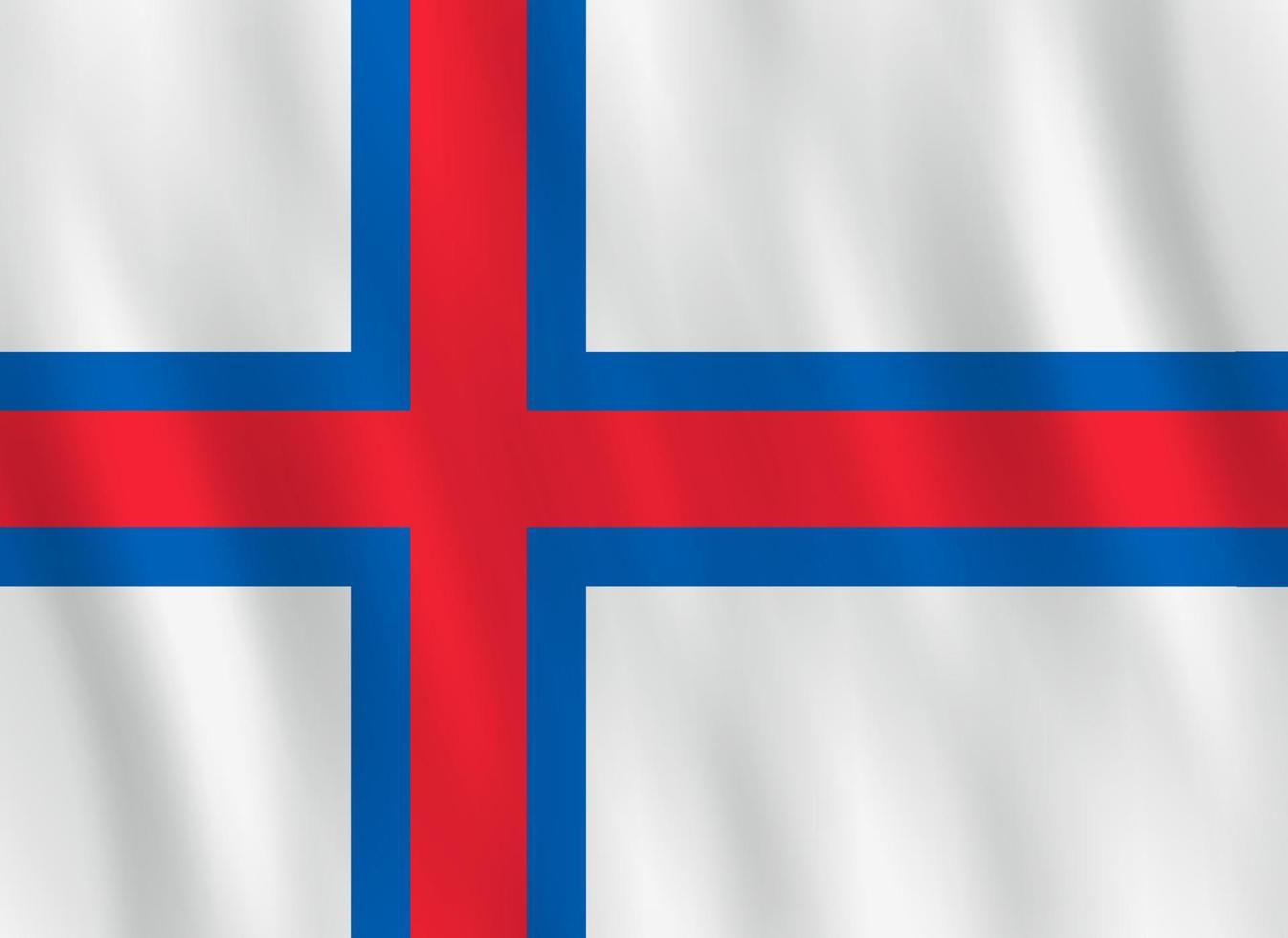 Faroe Islands flag with waving effect, official proportion. vector