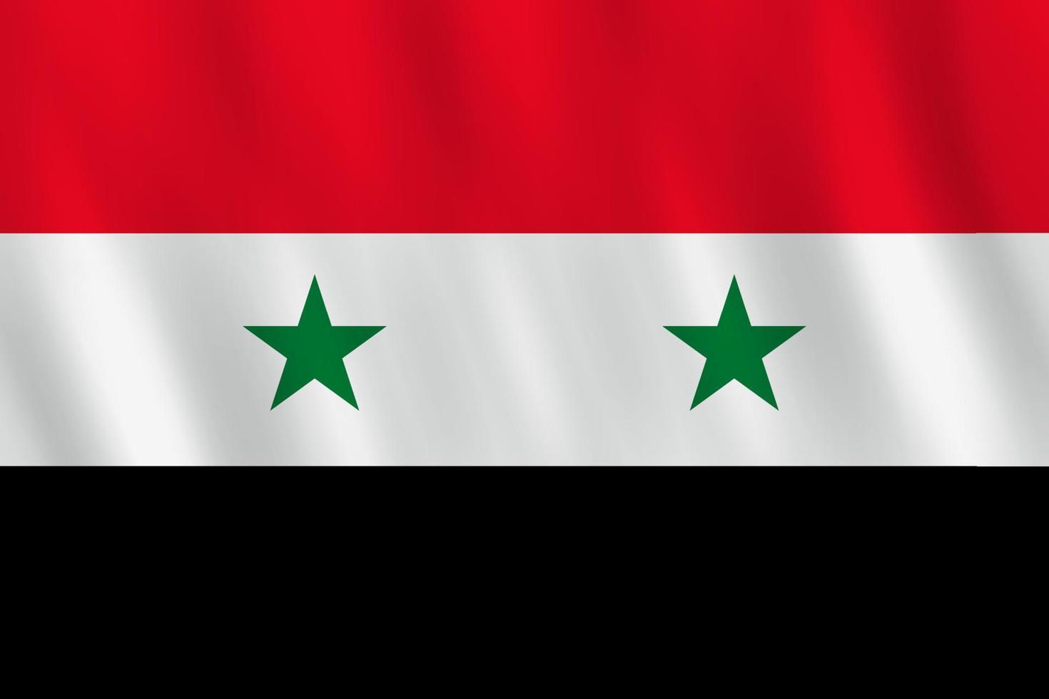 Syria flag with waving effect, official proportion. vector