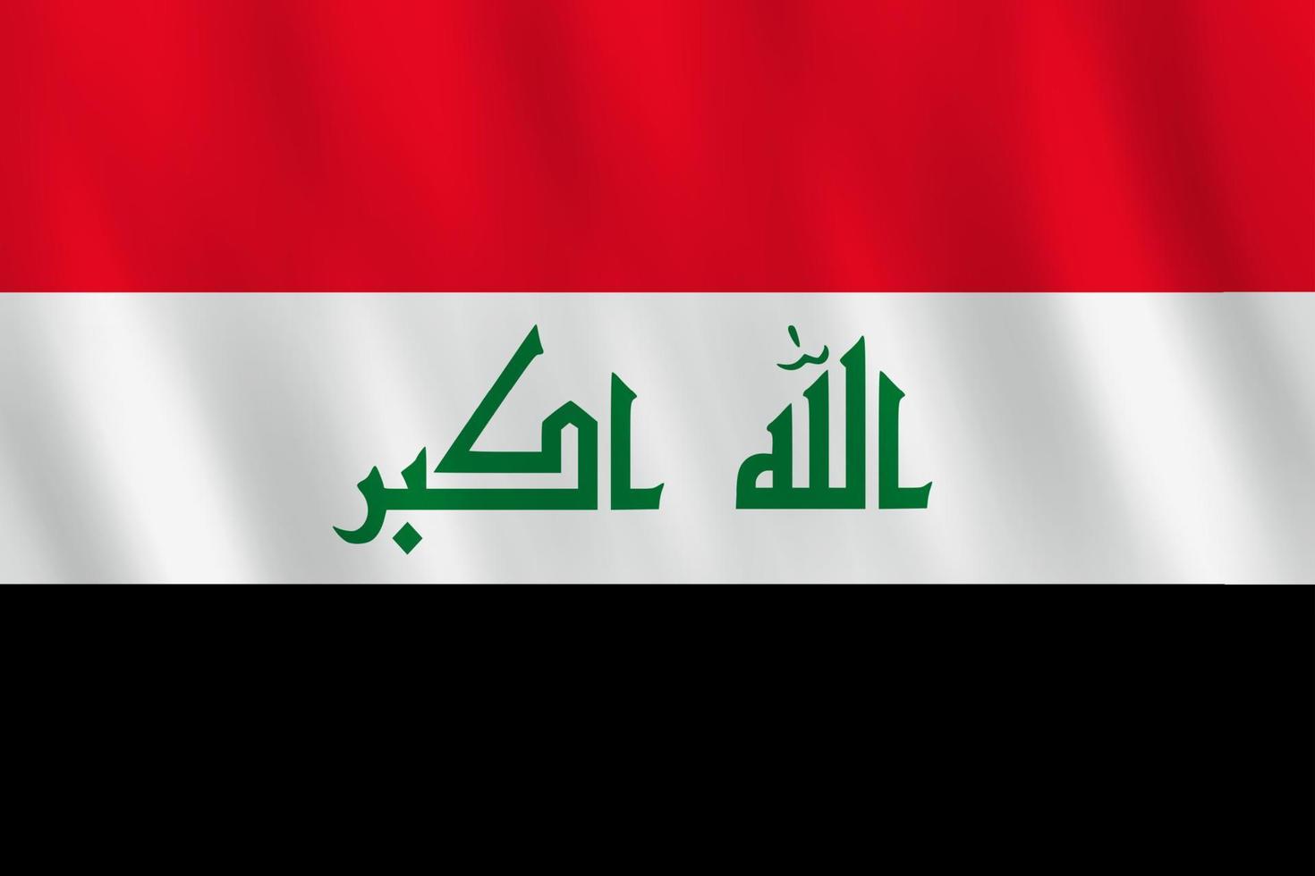 Iraq flag with waving effect, official proportion. vector