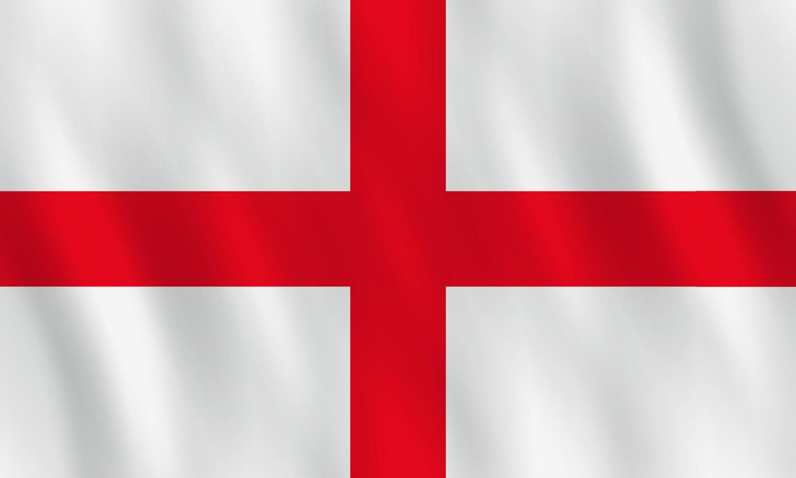 England flag with waving effect, official proportion. vector