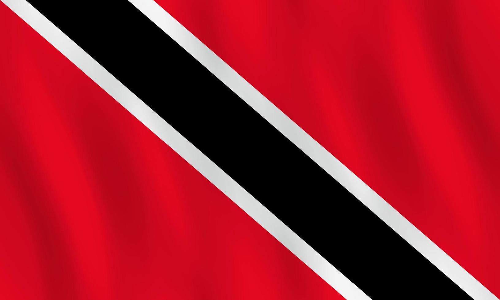 Trinidad and Tobago flag with waving effect, official proportion. vector