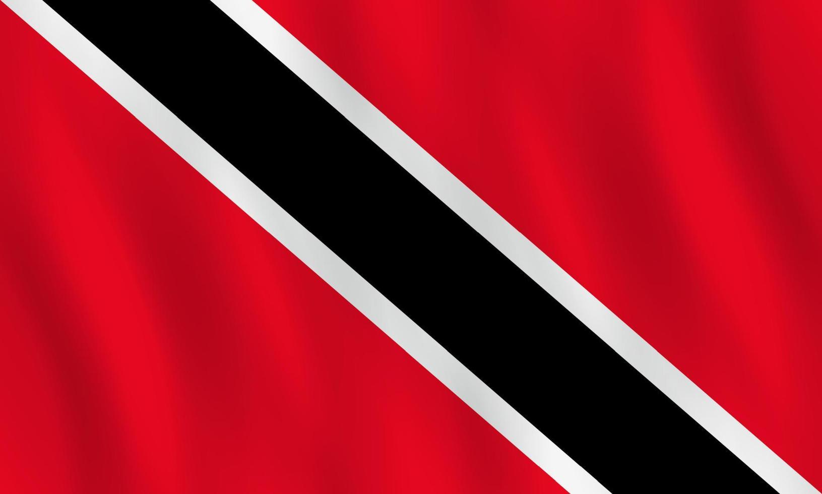 Trinidad and Tobago flag with waving effect, official proportion. vector