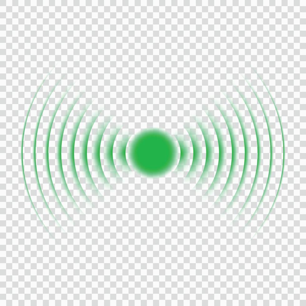 icono de onda de sonido de búsqueda de sonda. vector