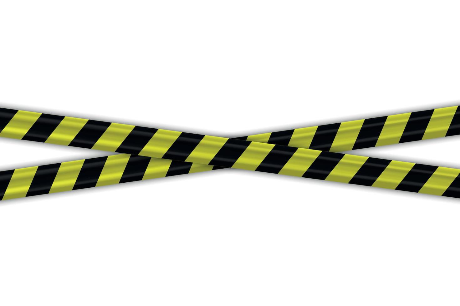 Caution police black and yellow striped borders vector