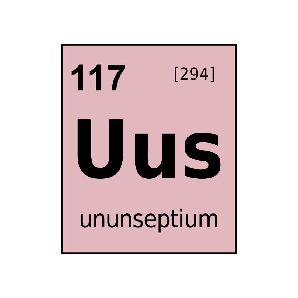 chemical element of periodic table. vector