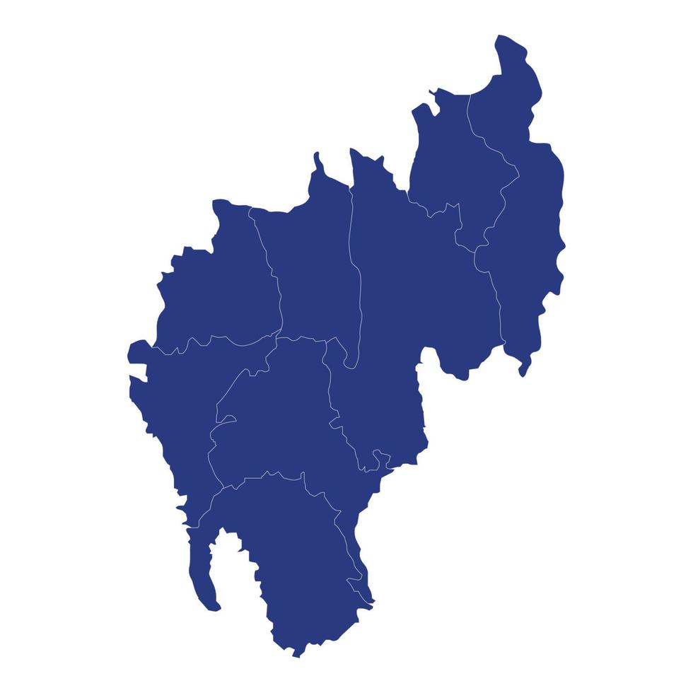 mapa de alta calidad es un estado de la india vector