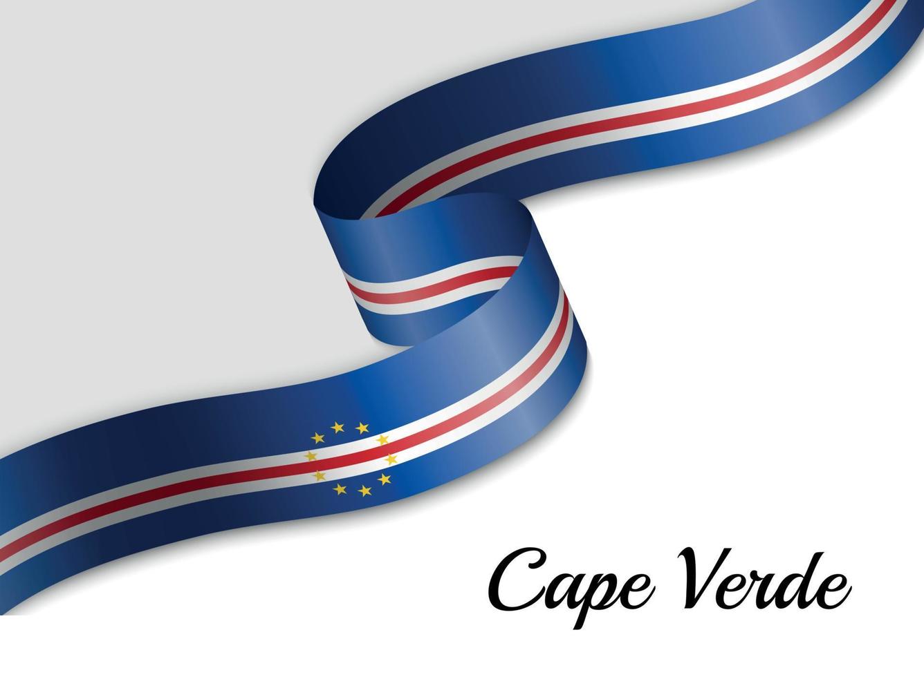 waving ribbon flag vector
