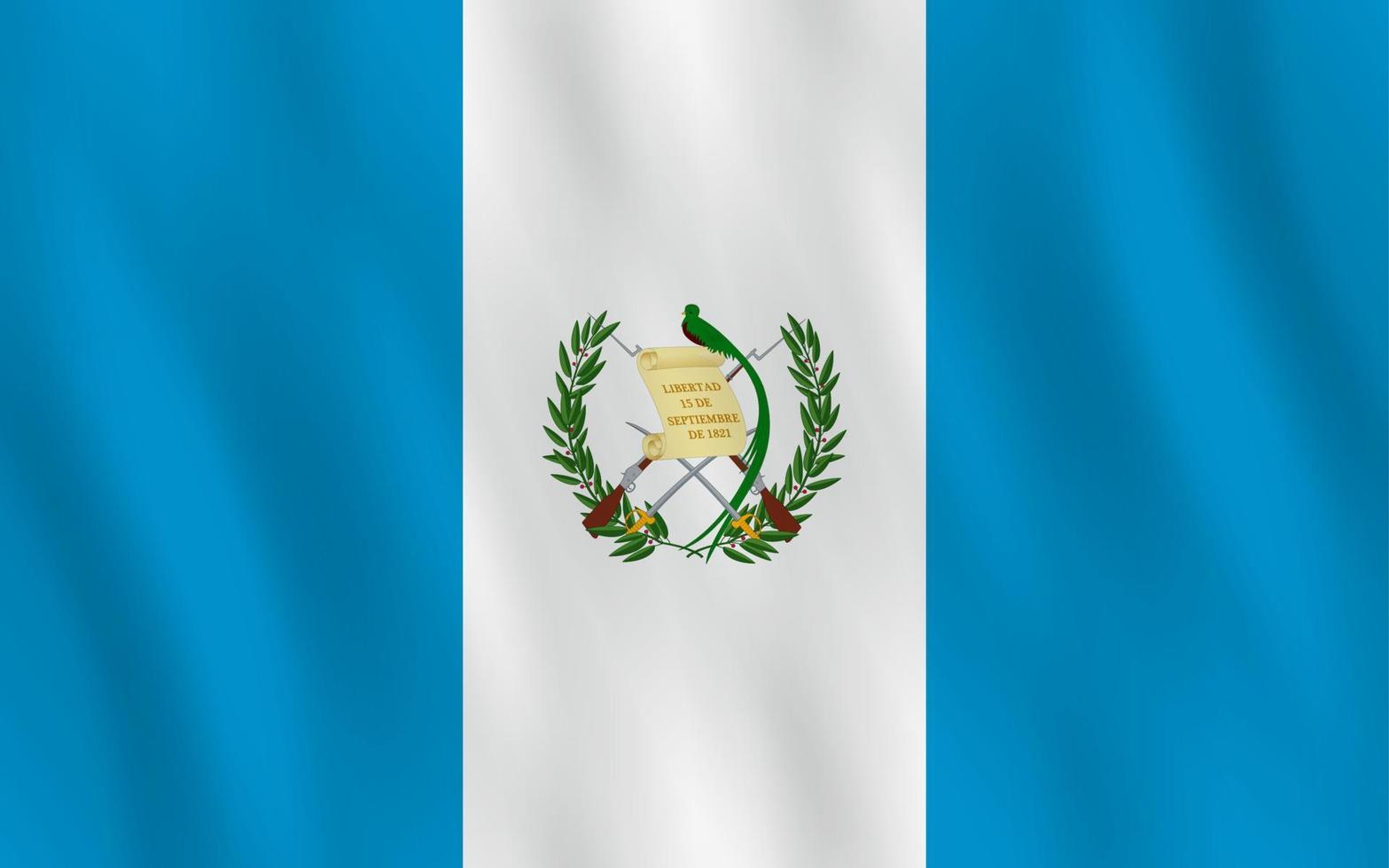 Guatemala flag with waving effect, official proportion. vector