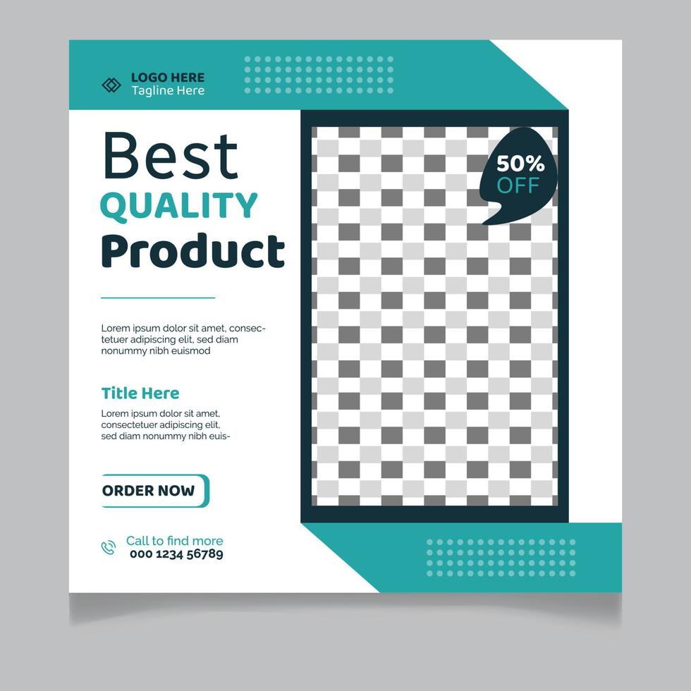 Best quality product social media post template vector