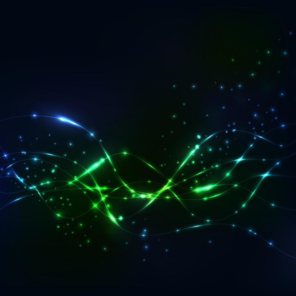 Vector abstract background, particle wave, light energy abstraction