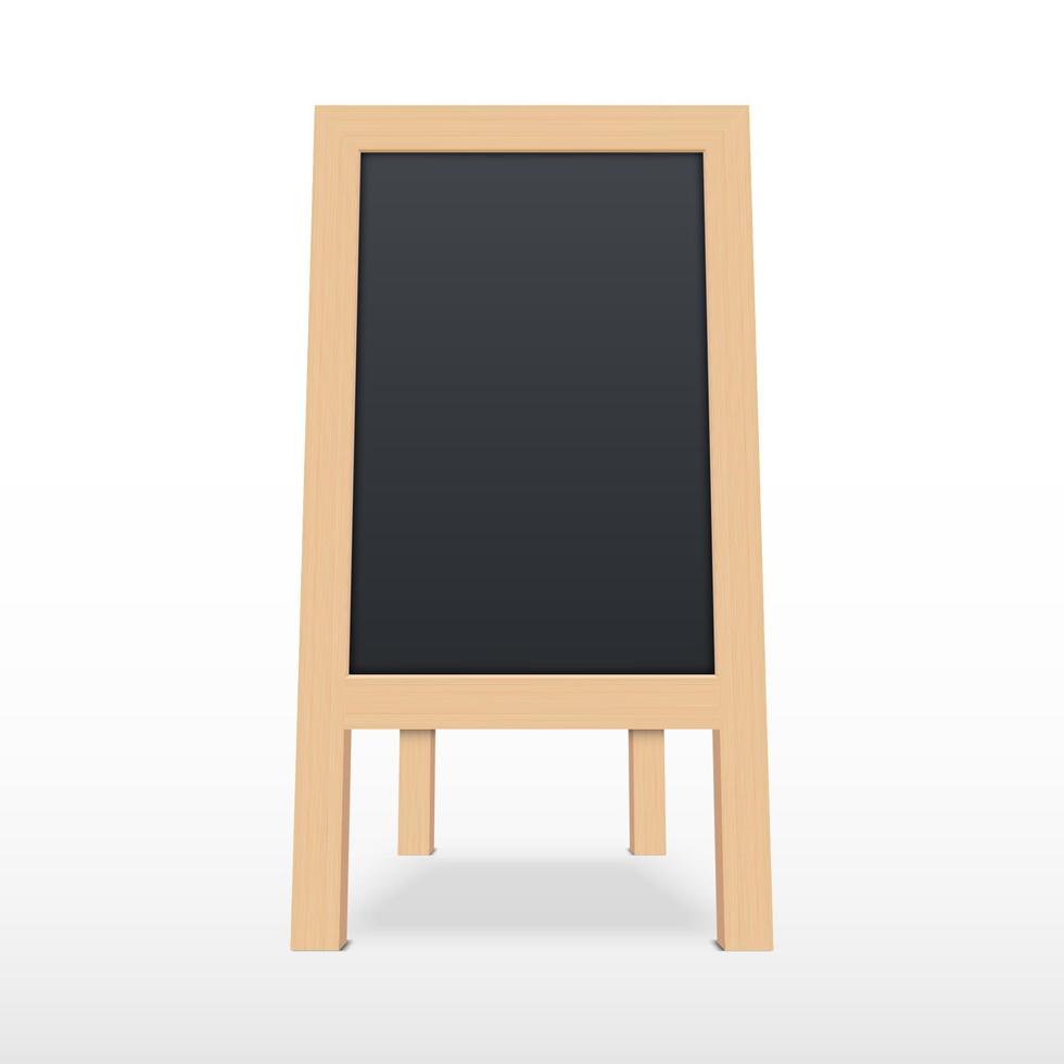 Blank art board wooden easel Royalty Free Vector Image