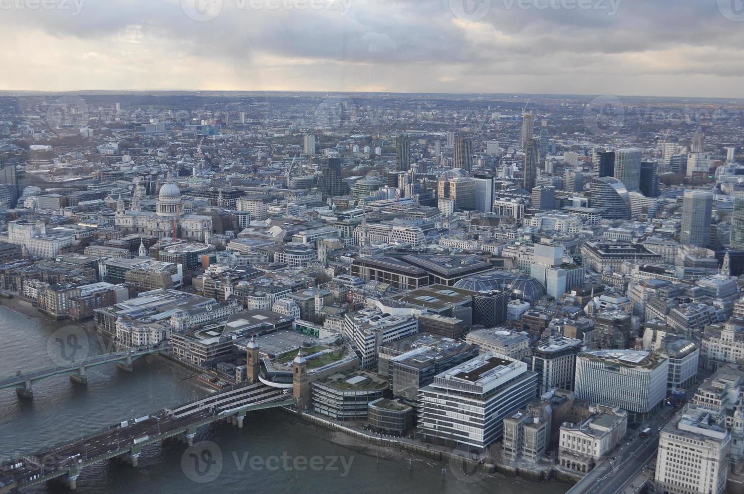 Aerial view of London photo