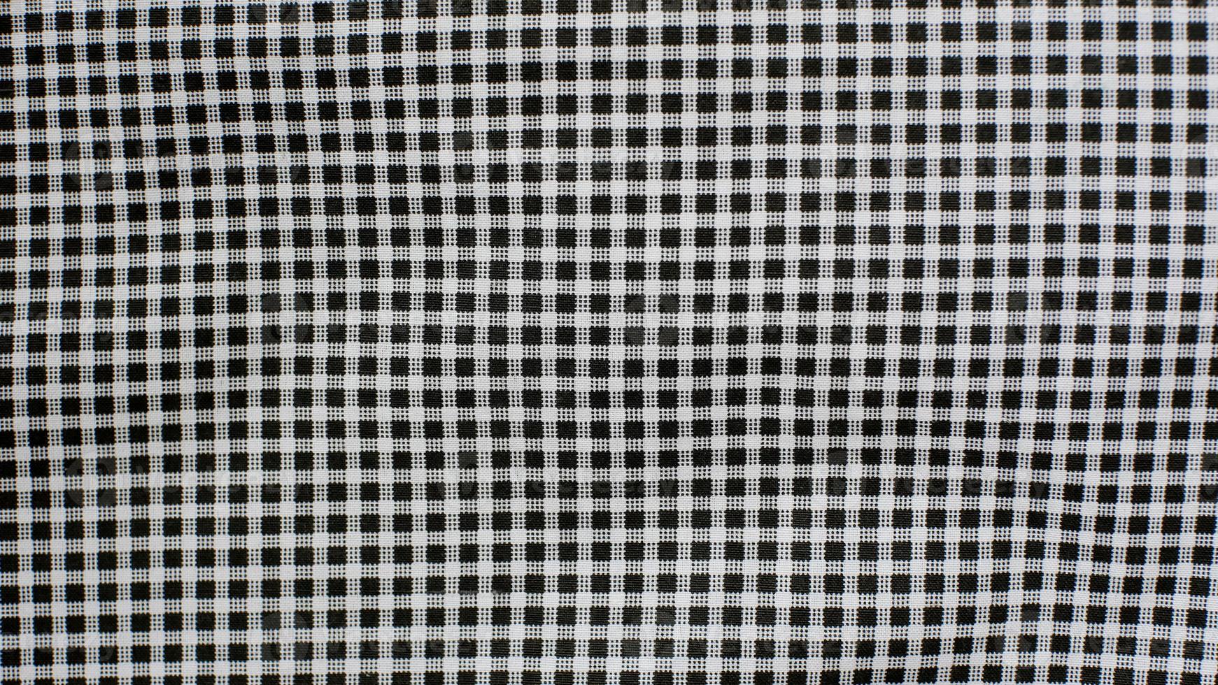 black and white check apparel fabric texture background with copy space for image or text. Gingham Seamless Pattern photo