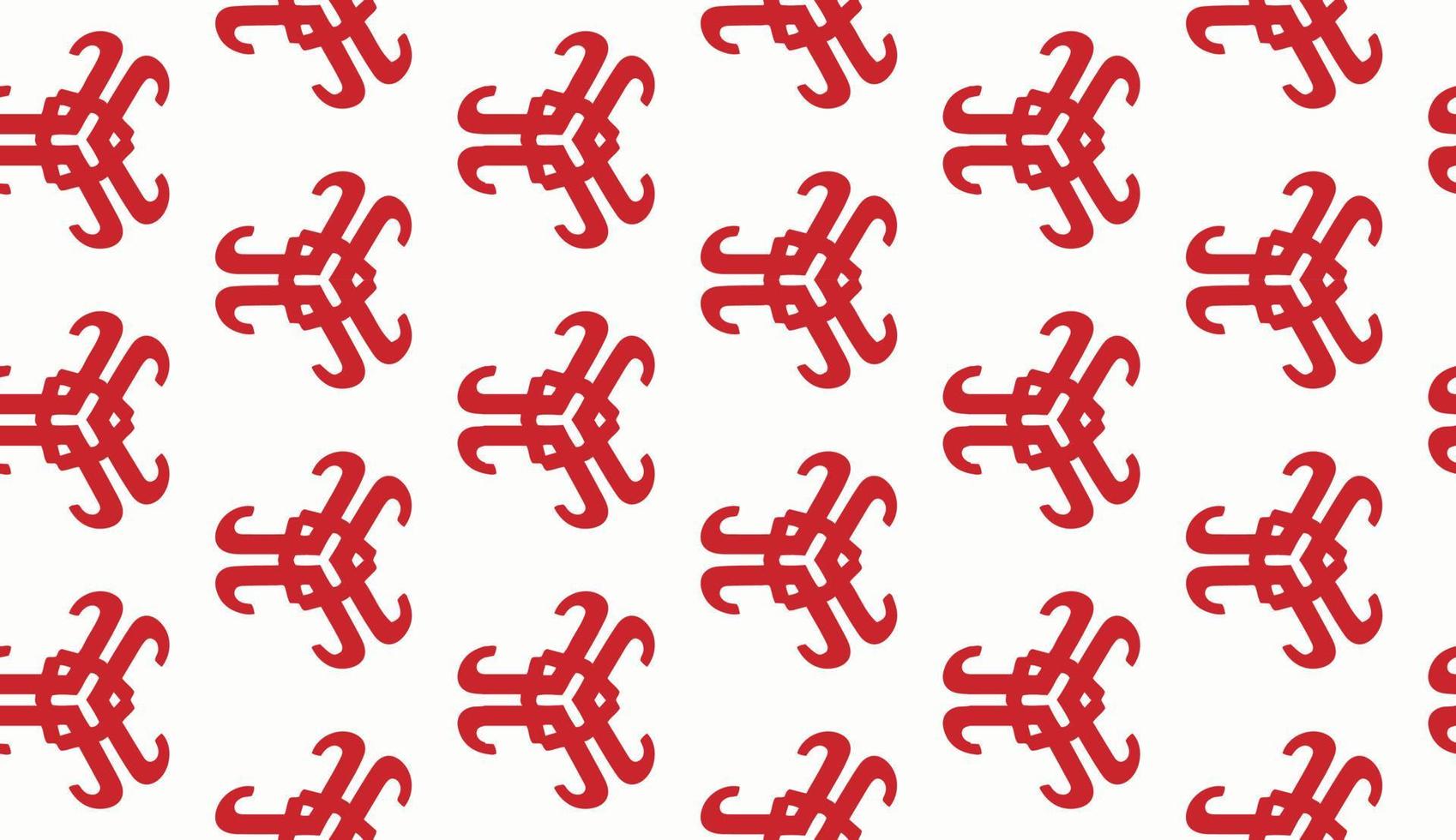 Red and white color seamless pattern texture and template. Multicolored. Colorful ornamental graphic design. vector