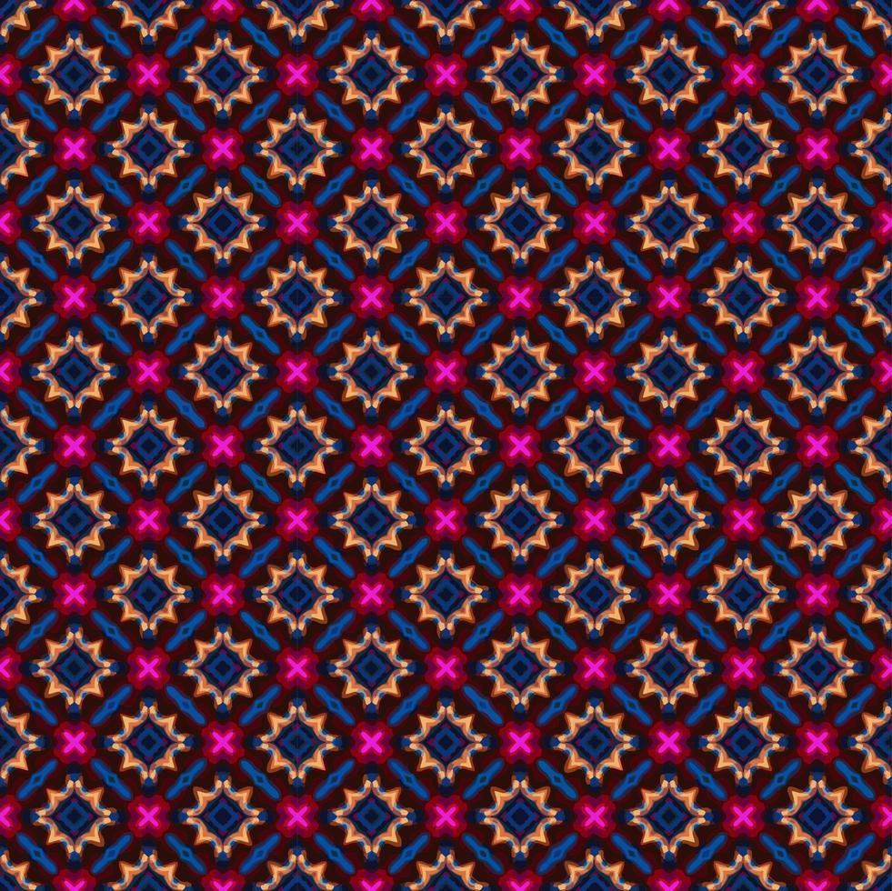 Blue, red and yellow color seamless pattern texture and template. Multicolored. Colorful ornamental graphic design. vector