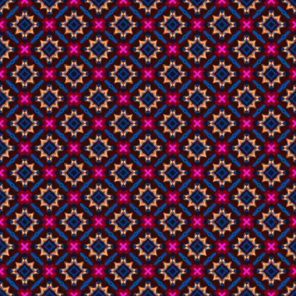 Blue, red and yellow color seamless pattern texture and template. Multicolored. Colorful ornamental graphic design. vector