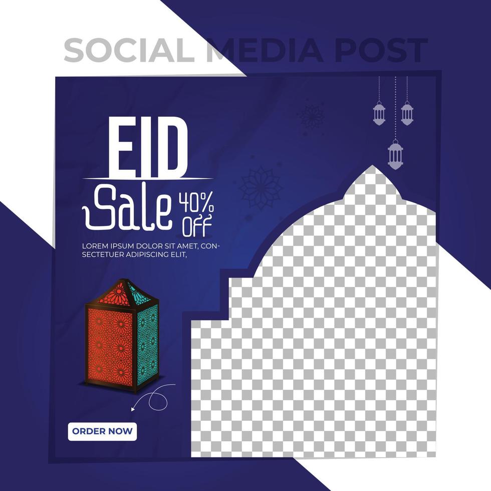 venta de eid publicación en redes sociales vector