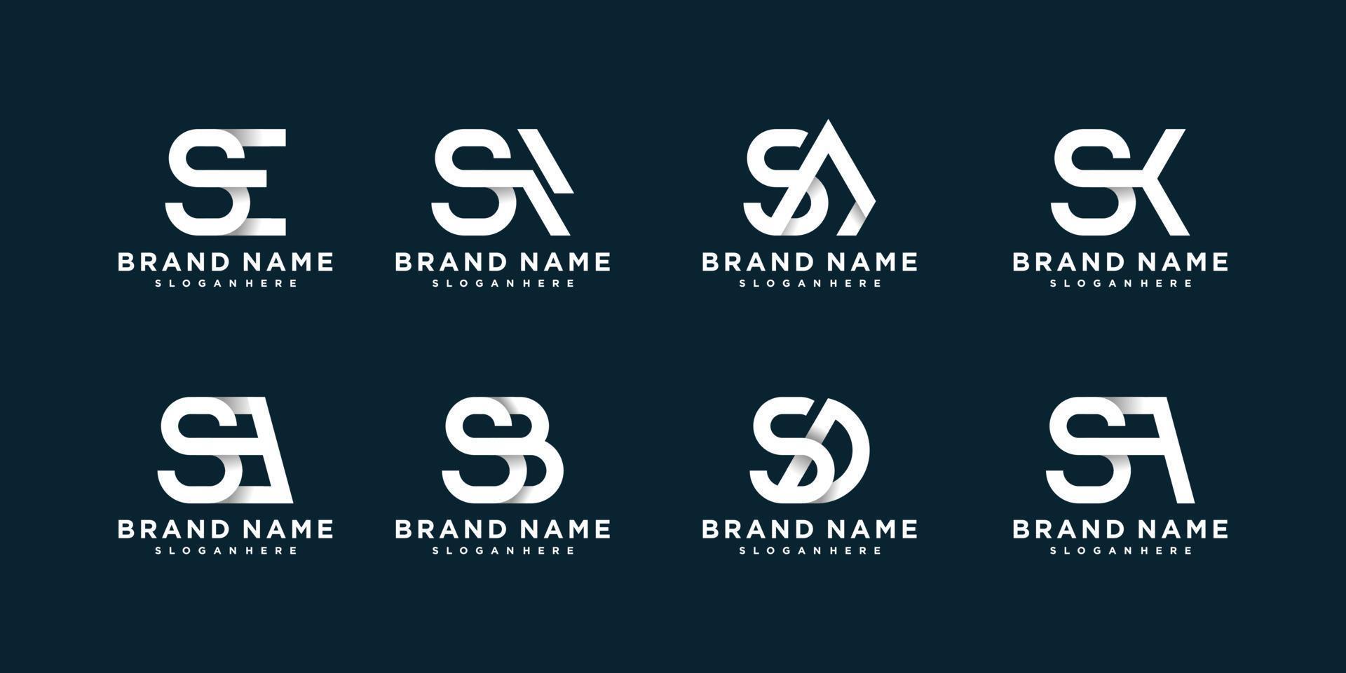 Letter logo collection with modern concept, bold, company Premium Vector